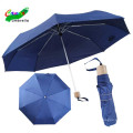 Parapluie léger bleu clair coupe-vent bleu clair à 3 volets